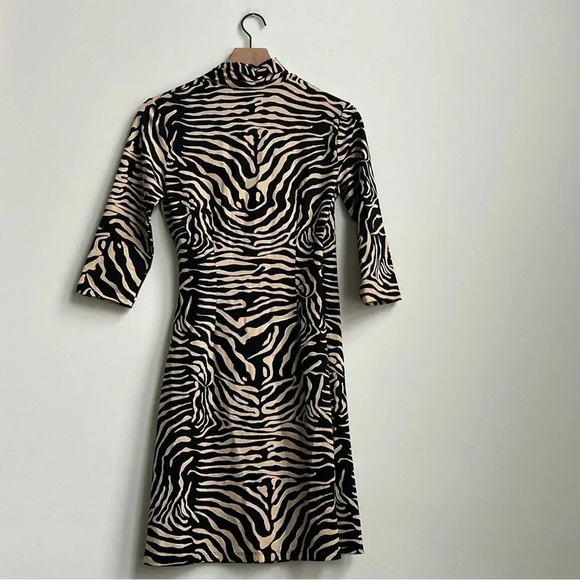 J MCLAUGHLIN 3/4 Sleeve Animal Print Catalina Cloth Panama Savannah DRESS Zebra - Picture 12 of 13